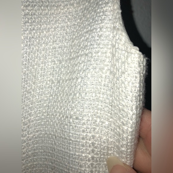 Calvin Klein White Tweed Sleeveless Dress - Picture 14 of 15